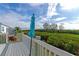 Private deck overlooking lush landscape and waterway at 941 Waterside Ln, Bradenton, FL 34209