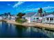 Aerial view of waterfront homes with private decks at 1219 Spoonbill Landings Cir, Bradenton, FL 34209