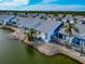 Aerial view of waterfront homes and community at 1229 Spoonbill Landings Cir, Bradenton, FL 34209