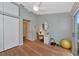 Home office with built-in closet and exercise equipment at 1229 Spoonbill Landings Cir, Bradenton, FL 34209