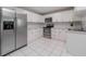 Modern kitchen featuring stainless steel appliances and white cabinetry at 15026 Dania Ave, Port Charlotte, FL 33953