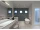 Spa-like bathroom with soaking tub, walk-in shower, and double vanity at 1521 S Lake Shore Dr, Sarasota, FL 34231