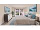 Spacious bedroom with a dresser and access to a patio at 2421 Crispin Ct # E3, Sarasota, FL 34235
