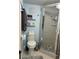 Clean bathroom with a spacious shower and plenty of storage at 2601 Gulf N Dr # 729, Bradenton Beach, FL 34217
