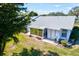 Backyard view of home with screened enclosure at 3701 39Th W St, Bradenton, FL 34205