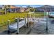 Private boat dock features lift for your boat at 5607 Tidewater Preserve Blvd, Bradenton, FL 34208