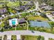 Community amenities featuring a pool, tennis court, and meticulously manicured green spaces at 5724 Doral Dr, Sarasota, FL 34243