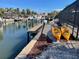 Kayaks on the dock overlooking a peaceful canal at 579 Commonwealth Ln, Sarasota, FL 34242