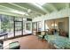 Bright and airy screened patio with outdoor seating at 7340 Silver Fern Blvd # 5, Sarasota, FL 34241