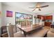 Bright dining area with wooden table and view of the pool at 7507 3Rd Nw Ave, Bradenton, FL 34209