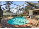 Relaxing kidney-shaped pool with screened enclosure, grill, and patio at 7507 3Rd Nw Ave, Bradenton, FL 34209