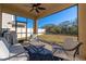 Relaxing screened patio with seating area, perfect for outdoor enjoyment at 17633 Cantarina Cv, Bradenton, FL 34211