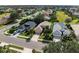 Aerial view showcasing homes and neighborhood streets at 204 Venice Palms Blvd, Venice, FL 34292