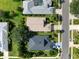 Overhead view of a house with a pool and neighboring homes at 204 Venice Palms Blvd, Venice, FL 34292