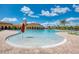 Community pool with a shallow end for and plenty of lounge space at 20710 Saluti Pl, Venice, FL 34293