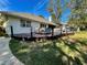 Deck with hot tub overlooking the backyard at 2704 Barret Ave, Plant City, FL 33566