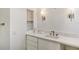 Stylish bathroom with a modern vanity and recessed shelving at 435 S Gulfstream Ave # 1004, Sarasota, FL 34236