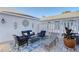 Cozy patio with seating area and brick pavers at 4755 Woodbrook Dr, Sarasota, FL 34243