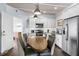 Modern kitchen with stainless steel appliances and breakfast bar at 5325 Marina Dr # 333, Holmes Beach, FL 34217