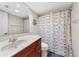 Clean bathroom with updated vanity and shower/tub combo at 6157 Midnight Pass Rd # E43, Sarasota, FL 34242