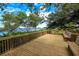 Wooden deck overlooking a peaceful waterfront view at 7505 4Th W Ave # 7505, Bradenton, FL 34209
