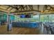 Large outdoor bar with blue accents and lake views at 7628 Whitebridge Gln, University Park, FL 34201