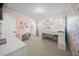bedroom with a built-in bunk bed and desk at 8358 Redonda Loop, Lakewood Ranch, FL 34202
