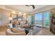 Spacious living room with water views and comfortable seating at 10510 Boardwalk Loop # 404, Bradenton, FL 34202