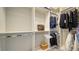 Spacious walk-in closet with ample shelving and hanging space at 10510 Boardwalk Loop # 404, Lakewood Ranch, FL 34202