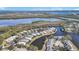 Breathtaking aerial view of the waterfront community at 11124 Sanctuary Dr, Bradenton, FL 34209