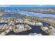 Wide shot of waterfront community with homes and waterways at 11124 Sanctuary Dr, Bradenton, FL 34209