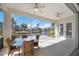 Enjoy water views from this screened porch at 11124 Sanctuary Dr, Bradenton, FL 34209