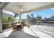 Serene screened porch with water views at 11124 Sanctuary Dr, Bradenton, FL 34209