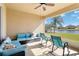 Screened porch overlooking a lake at 14822 Trinity Fall Way, Bradenton, FL 34212