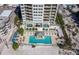 Luxury resort-style pool with adjacent hot tub at 2050 Benjamin Franklin Dr # A601, Sarasota, FL 34236