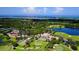 Aerial view of upscale golf course community at 282 Shell Midden Ct, Osprey, FL 34229