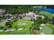 Aerial of luxurious clubhouse and golf course at 282 Shell Midden Ct, Osprey, FL 34229