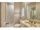 Clean bathroom with shower, toilet and vanity at 282 Shell Midden Ct, Osprey, FL 34229