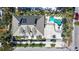 Overhead view of house, pool, and landscaping at 345 Madison Dr, Sarasota, FL 34236