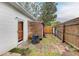 Backyard with shed and brick patio at 3601 Yardley N Ave, St Petersburg, FL 33713