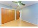 Spacious bedroom with wood floors and double doors at 3601 Yardley N Ave, St Petersburg, FL 33713