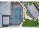 Overhead view of screened-in kidney pool at 3822 75Th E Ter, Sarasota, FL 34243