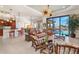 Open floor plan connecting living room and kitchen at 4110 Commodore Blvd, Cortez, FL 34215
