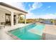 Inviting pool with patio and waterfront views at 4110 Commodore Blvd, Cortez, FL 34215