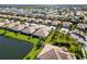 Aerial view of community with lake at 4891 Maymont Park Cir, Bradenton, FL 34203