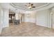 Bright living room with tile floors and high ceilings at 4891 Maymont Park Cir, Bradenton, FL 34203