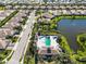 Aerial view of community pool at 4891 Maymont Park Cir, Bradenton, FL 34203