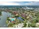 Aerial view of community with lake and buildings at 5612 Ashton Lake Dr # 5612, Sarasota, FL 34231