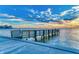 Scenic pier view overlooking the calm water and sunset at 5612 Ashton Lake Dr # 5612, Sarasota, FL 34231