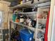 Storage room with shelves and various items at 712 51St Avenue W Ter, Bradenton, FL 34207